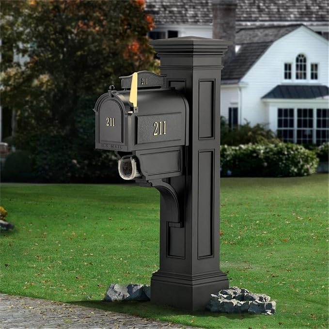 Pemberly Row Weatherproof Plastic Mail Post, 64 in x 14 in x 31 in, - Image 2