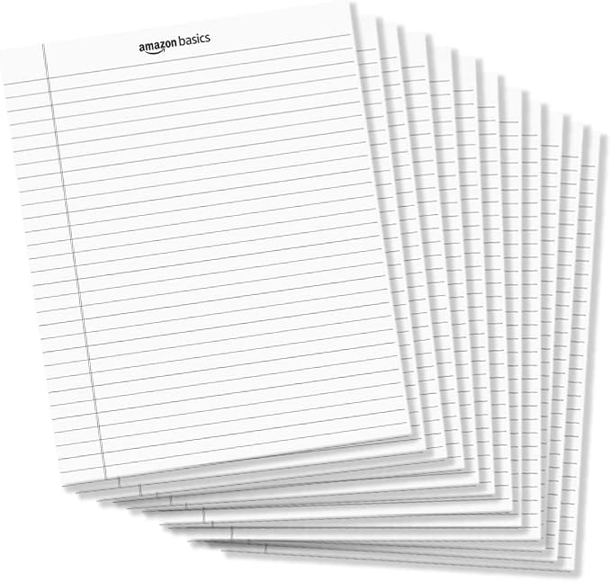 Amazon Basics Legal/Wide Ruled 8-1/2 by 11-3/4 Legal Pad by AmazonBasics