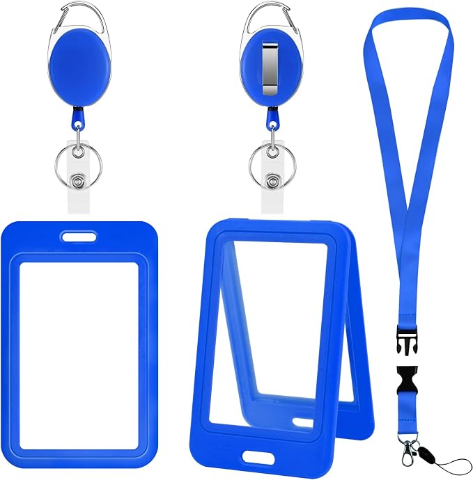 ID Badge Holders and Retractable Reel Clips, Lanyard by Unknown
