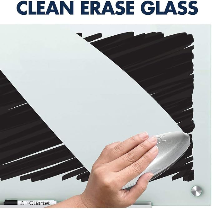 Quartet Magnetic Glass Dry Erase White Board, Infinity Frameless Mounting - Image 3