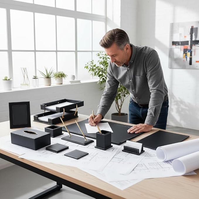 RitPin Desk Set, 11-Piece All-in-One – Executive Desk Accessories & Office - Image 9