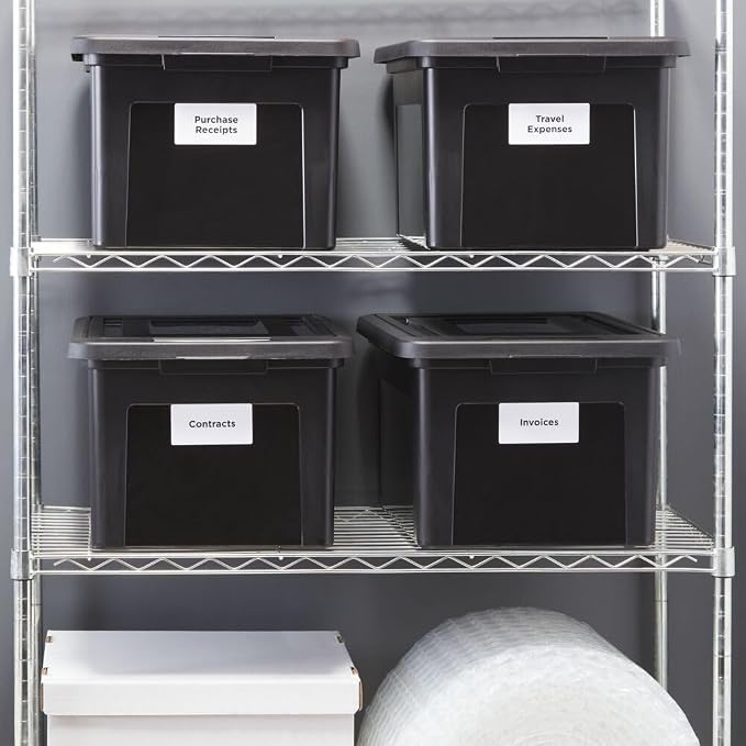 STAPLES File Box Plastic File Box Snap, Letter/Legal Size - Image 6