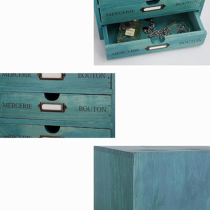 Wooden Storage Box Rustic Desktop Organizer - Image 7