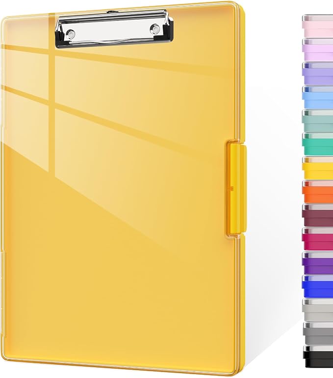 Piasoenc Clipboard with Storage, 8.5 x 11 Clip Boards with 2 Storage, Folio & by Piasoenc