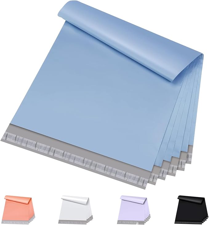 Metronic Large Poly Mailers 19x24 100Pack Thick Shipping Bags, Light Blue | by METRONIC