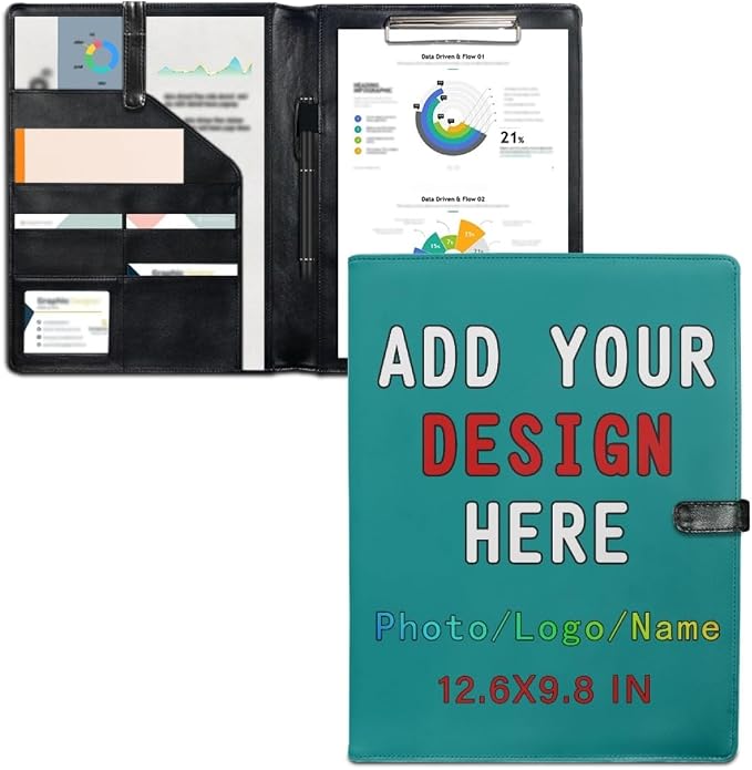 Personalized Padfolio with Logo, Custom Business Portfolio with A4/US Letter by LMPTOEI