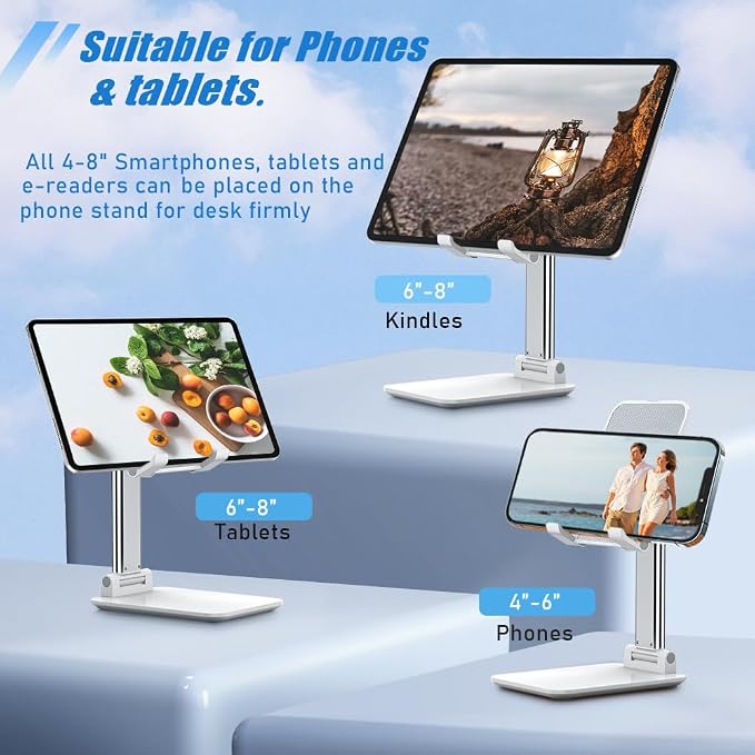 Phone Stand for Desk, Cell Phone Holder Cute Smart Cellphone Stand Foldable - Image 4