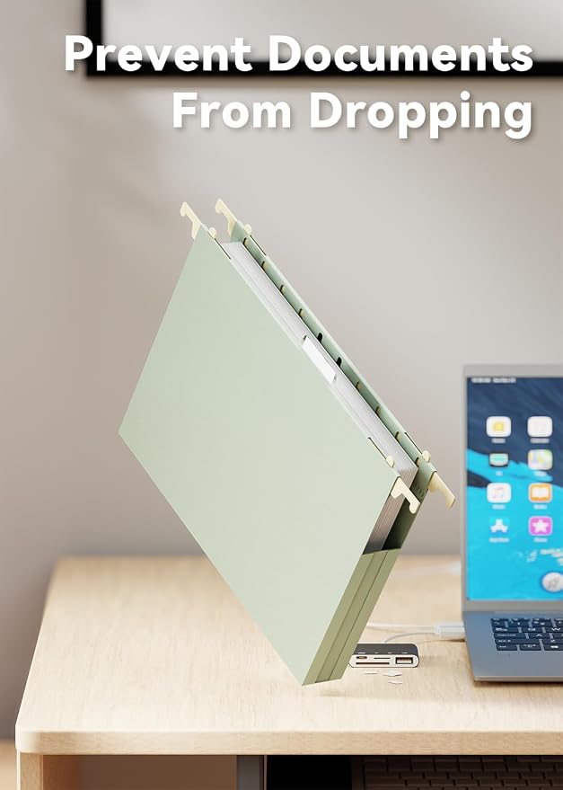 Ansook Plastic Hanging File Folders, Letter Size Hanging Folders - Image 6