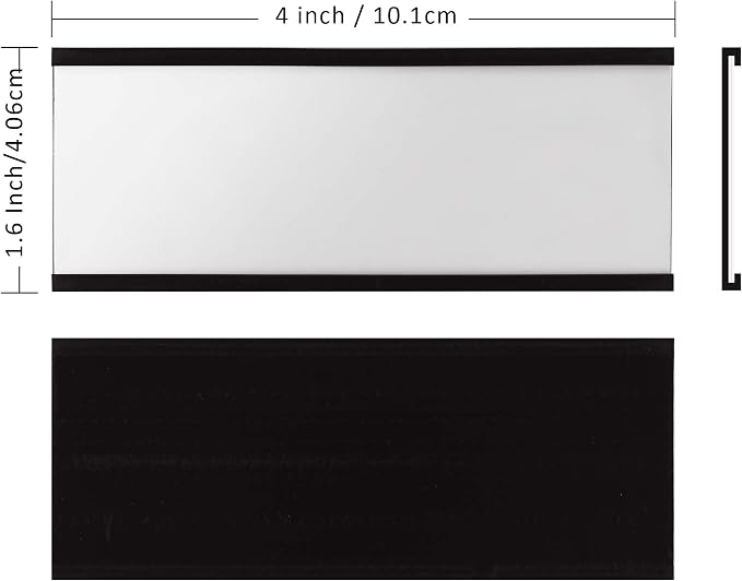 LLPT Magnetic Label Holder 4” x 1.6” 50 Packs C Channel 300g White Paper Cards - Image 3