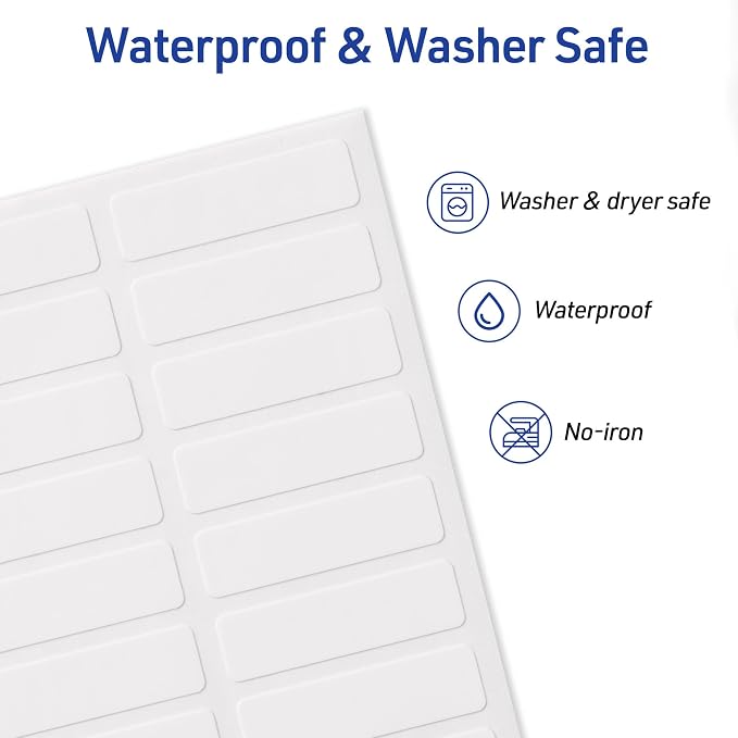 Avery No-Iron Fabric Labels, 1/2" x 1-3/4", Washer and Dryer-Safe Waterproof - Image 5