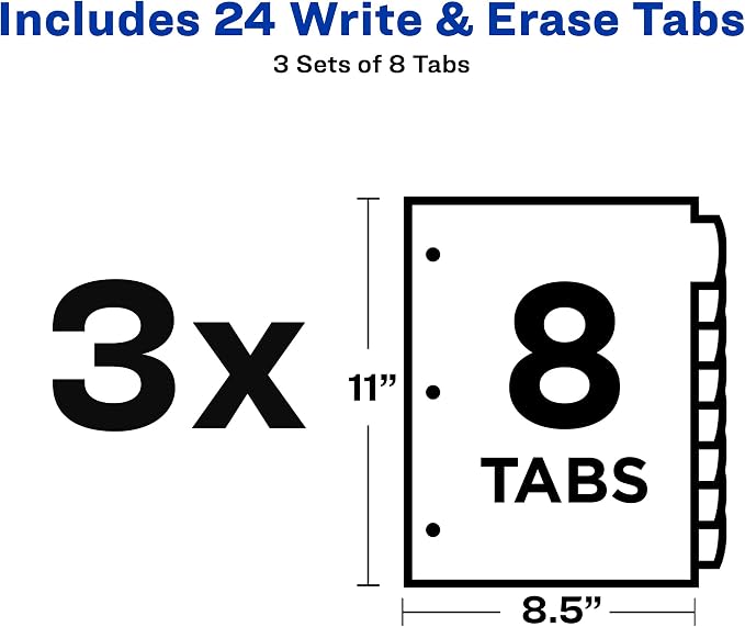 Avery Big Tab Write & Erase Durable Plastic Dividers - Image 5