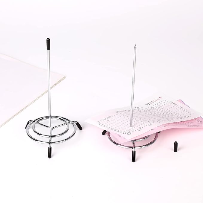 4PCS Check Spindle, Receipt Holder Spike, Stainless Steel Bill Fork, Memo - Image 6