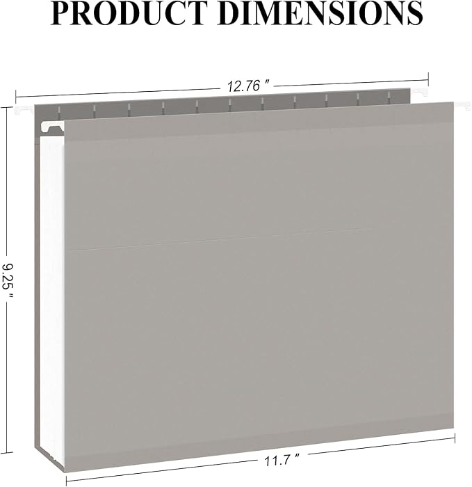 ViVin Hanging File Folders, 1/5-Cut Adjustable Tabs - Image 2