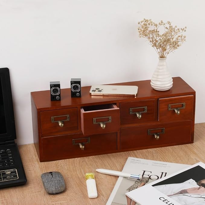 Apothecary Drawers Wooden Storage Box - Image 5