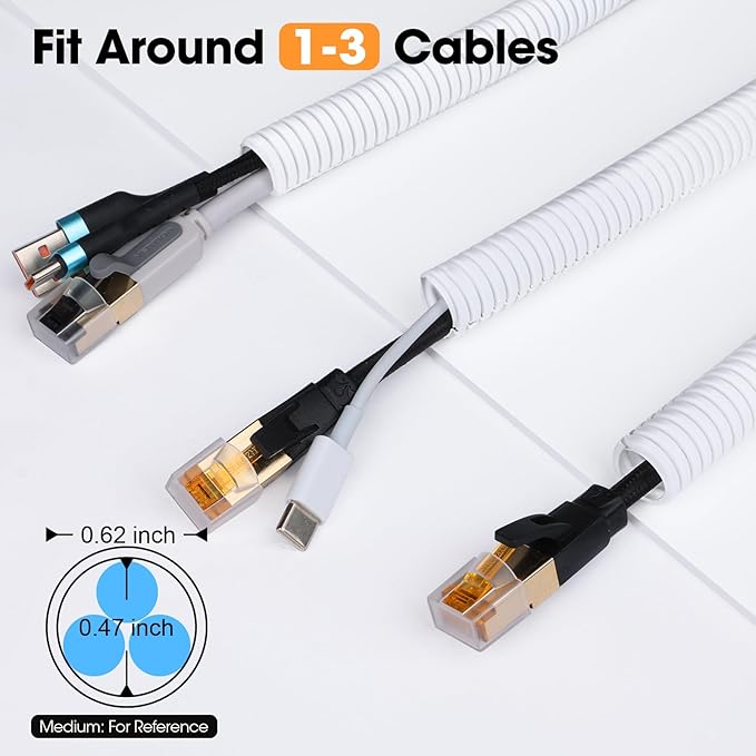 50 FT Wire Loom 1/2 Inch, Split Wire Loom Tubing Wire Conduit - Image 2