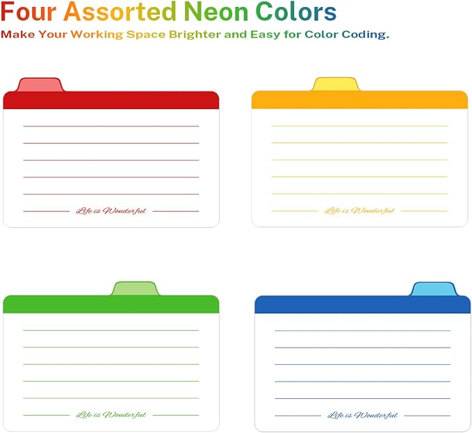 Neando Index Cards Guide Dividers 4x6 inches, the Blank Index Cards Guide - Image 5