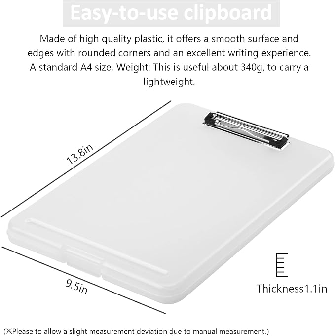 Clipboard with Storage, Storage Clipboard with Clip, Clipboards Foldable - Image 4