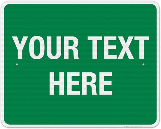 Personalized Custom Green Background Customize by SigoSigns