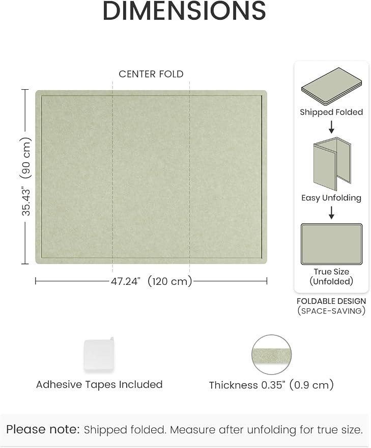 Fluxynara Large Bulletin Board, 47.2" x 35.4" Cork Board Alternative - Image 2