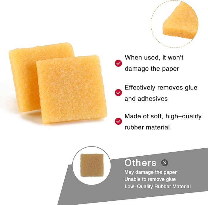 WHTCHSU 6 Pcs Glue and Residue Eraser Rubber Cement Cleaner - Image 3