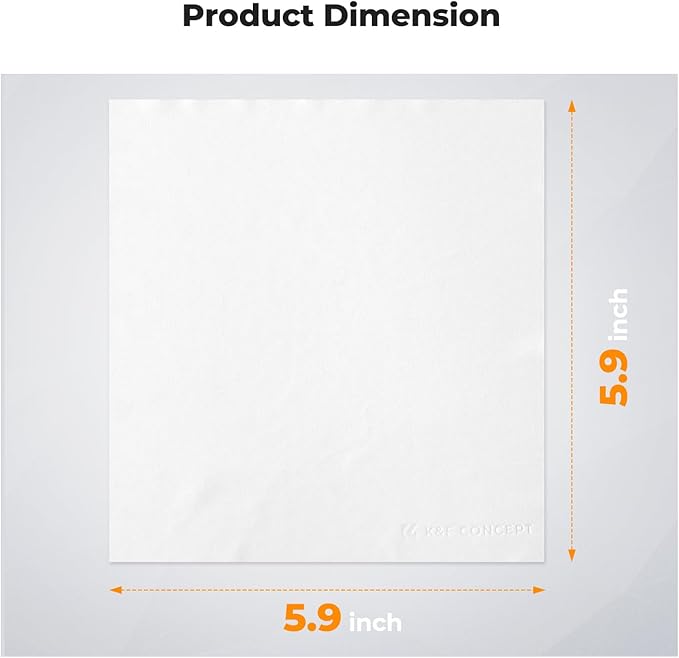 K&F Concept 20 Pack Microfiber Cleaning Cloths, 6x6in Glasses Cleaning Cloths, Premium Camera Lens Cloth for Photography, Glasses, Screens & More-DeskLoop Office