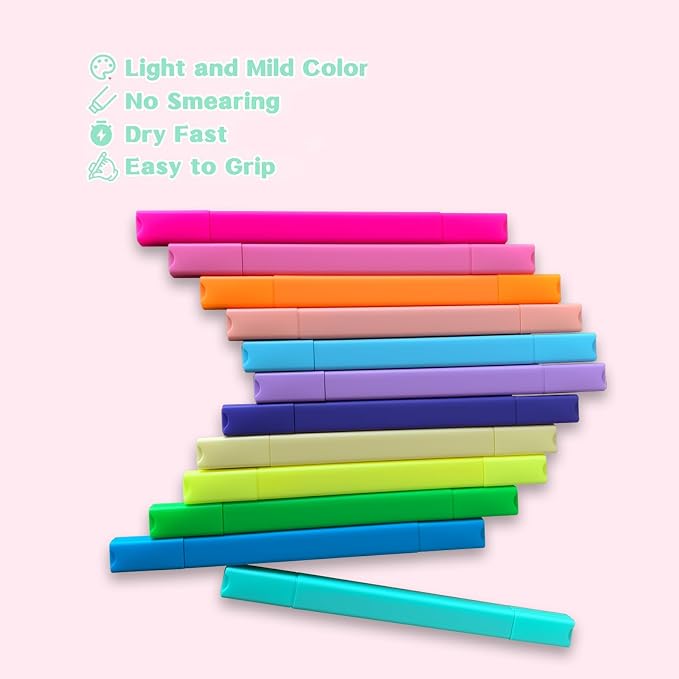 konket 12pc Bible Highlighters And Pens No Bleed Cute Highlighter - Image 5