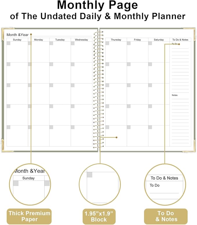 Undated Daily Planner 8.5"x11" - Image 3