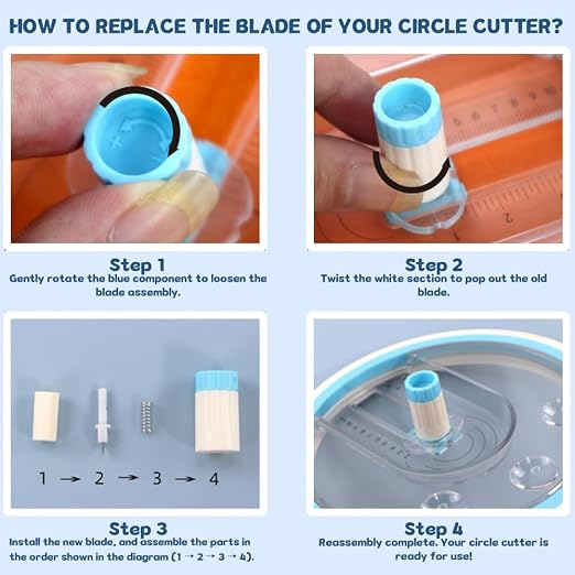 Adjustable Circle Cutter for Paper Crafts, Heavy-Duty Circular Cutting Tool for - Image 5