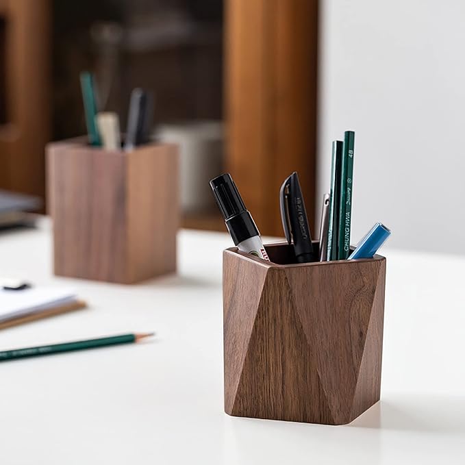 Black Walnut Wooden Pencil Box - Image 2