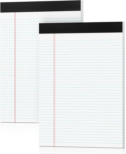 Legal Pads 8.5 x 11 White Note Pads 2 Pack by notepads