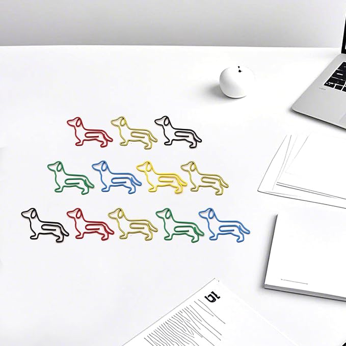 50 Pcs Dachshund Dog Paper Clips – Dachshund Office Supplies, Desk Accessories - Image 4