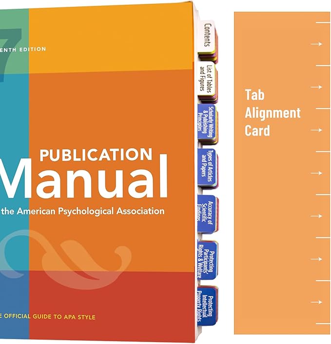 Index Tabs for Publication Manual 7th Edition - Book Not Included - Laminated, Color-Coded Tabs with Blank Options for Easy Reference and Organization-DeskLoop Office