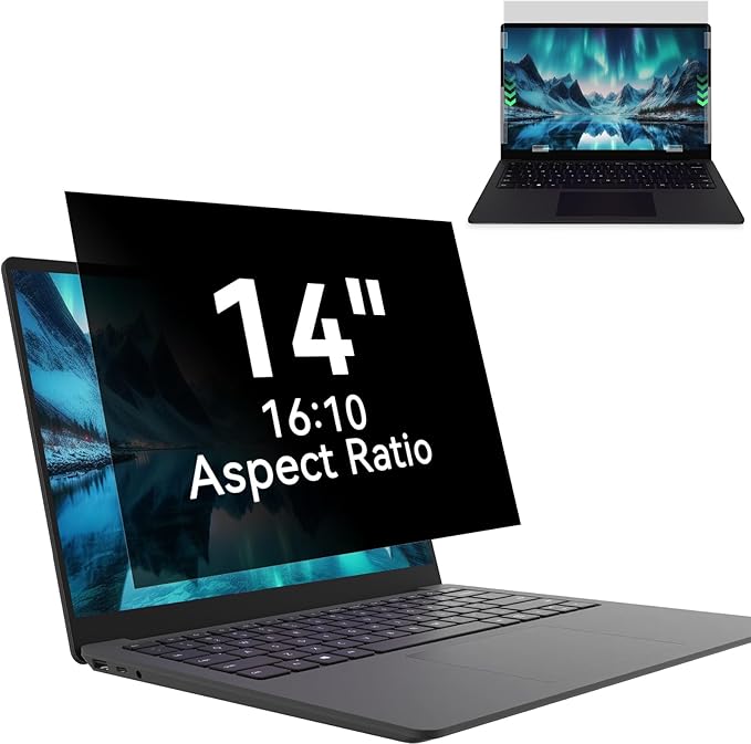 Laptop Privacy Screen 14 Inch, Laptop Screen Privacy Shield 16:10 Aspect Ratio by MaoYeye