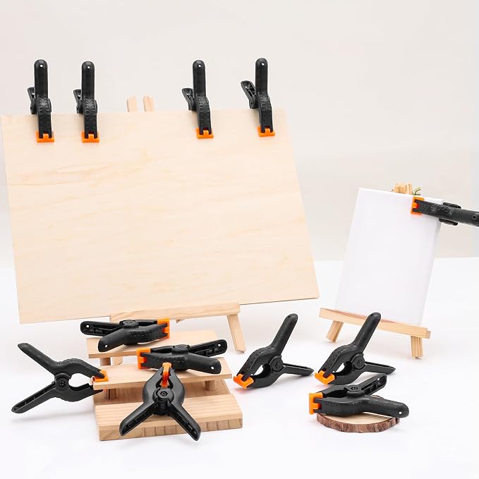 40 Pack 4.5 inch Plastic Spring Clamps, Backdrop Clips, Woodworking Clamps - Image 7