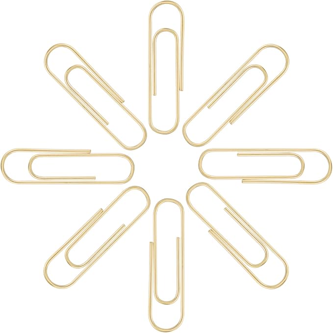 Gold Paper Clips, 1.1 Inch Small - Image 3
