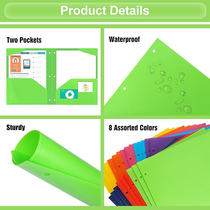 EOOUT Plastic Folders 24pcs - Image 3