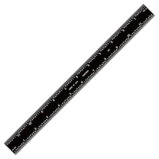 PEC Tools 12-inch Steel Ruler, High-Precision Metal Ruler, Stainless Steel by PECTools