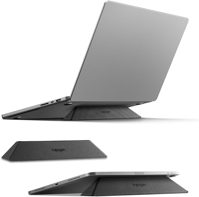Spigen Slim Fold Portable Laptop Stand Keyboard Riser Foldable Ergonomic Angle by Unknown