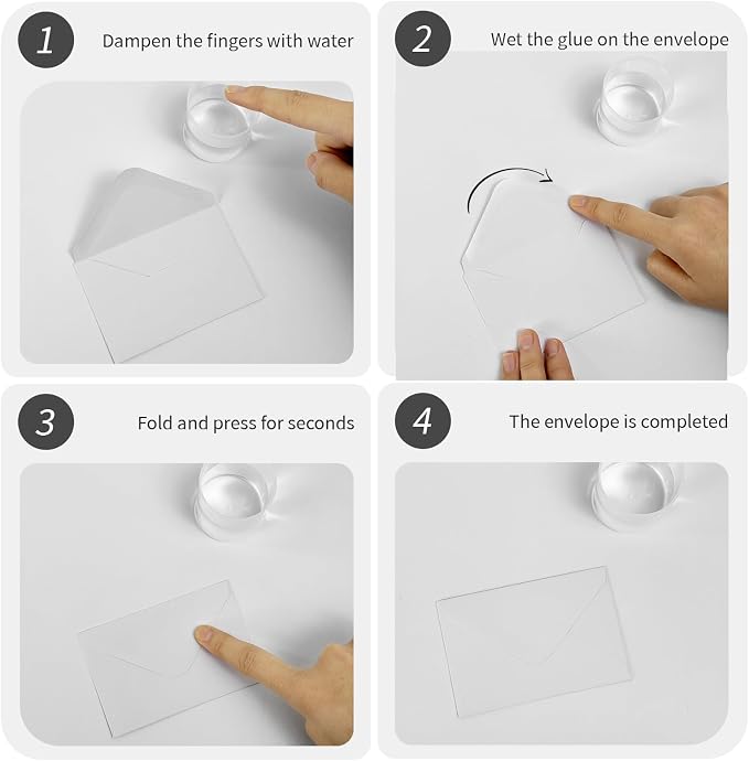 100 Pack Gift Card Envelopes 4 x 2.75" Mini Envelopes 120GSM Small Paper - Image 3