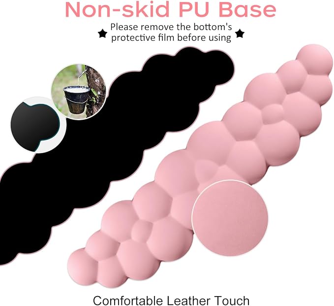 JIKIOU Upgrade Leather Cloud Keyboard Wrist Rest, Cloud Wrist Rest - Image 2