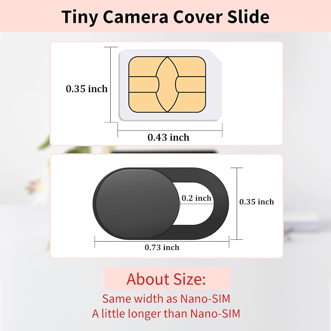 Yilador Webcam Cover 0.03 inch Ultra Thin Laptop Camera Cover Slide - Image 3