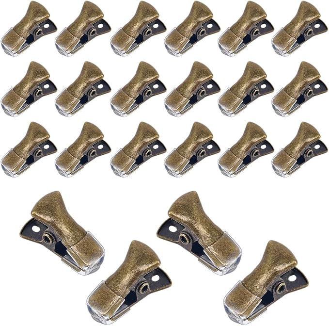 CRASPIRE 35Pcs Metal Alligator Clips Antique Bronze Mini Sweater Clamps Spring by CRASPIRE