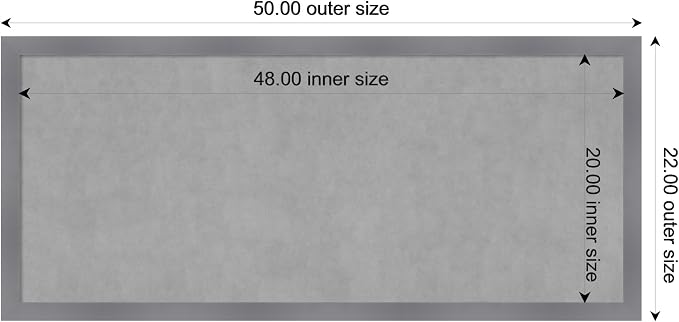 Amanti Art Grey Framed Magnetic Board 22x50 Oversize Vision Board - Image 4