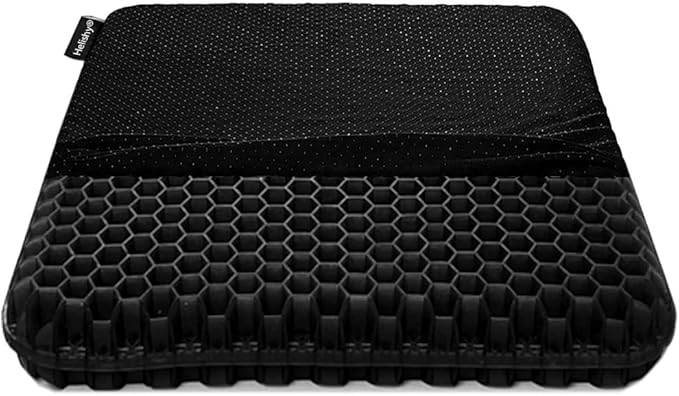 Gel Seat Cushion for Long Sitting (Super Large & Thick), Soft & Breathable, Gel Chair Cushion for Wheelchair, for Hip Pain, Gel Seat Cushion for Office Chair-DeskLoop Office
