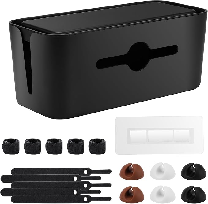 Cable Management Box, Cord Organizer Box by Gabfu
