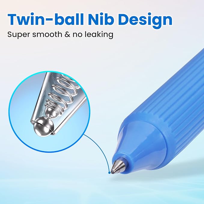 WRITECH Gel Pens Fine Point: 0.5mm Multicolor Ink Retractable 8ct Smooth - Image 4
