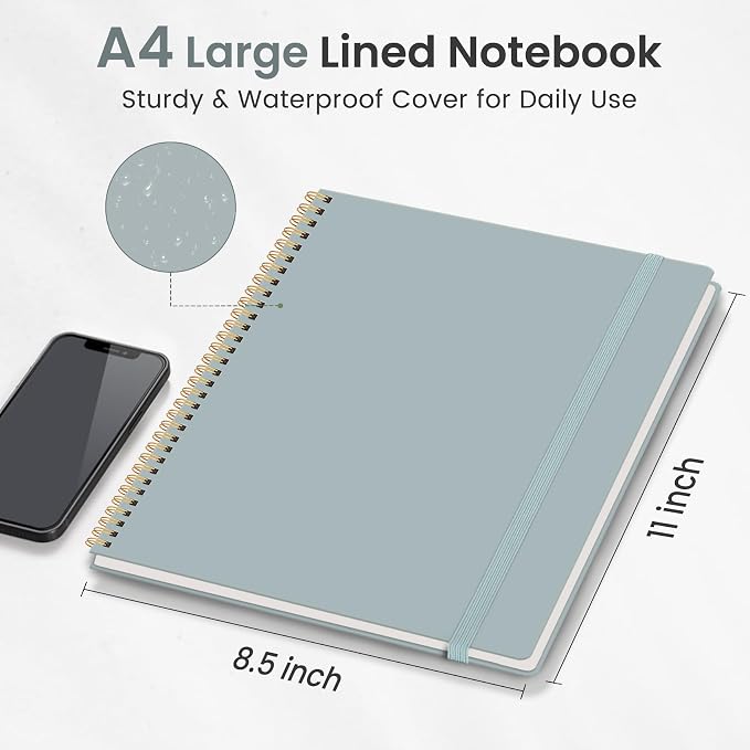 Taja Spiral Lined Notebook, 8.5"x11" Notebooks - Image 5