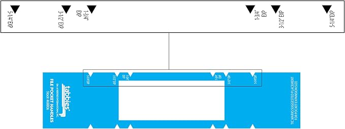 Tabbies 9-5/8 x 2 Inches File Pocket Handles, Light Blue/White, 48 per Pack - Image 7