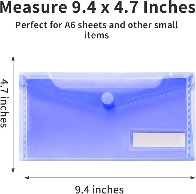 Sooez Small Plastic Envelopes, 12 Pack Plastic Pouch - Image 6