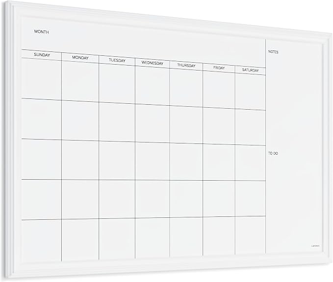 U Brands Magnetic Dry Erase Calendar White Board, Includes Magnets by UBrands